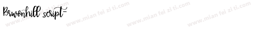 Brwonhill script字体转换